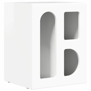 vidaXL &Eacute;jjeli asztal ELST Magas F&eacute;nyű Feh&eacute;r 40 x 35 x 50 cm Szerelt Fa