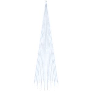 vidaXL kar&aacute;csonyfa z&aacute;szl&oacute;r&uacute;don 1134 hideg feh&eacute;r LED-del 800 cm
