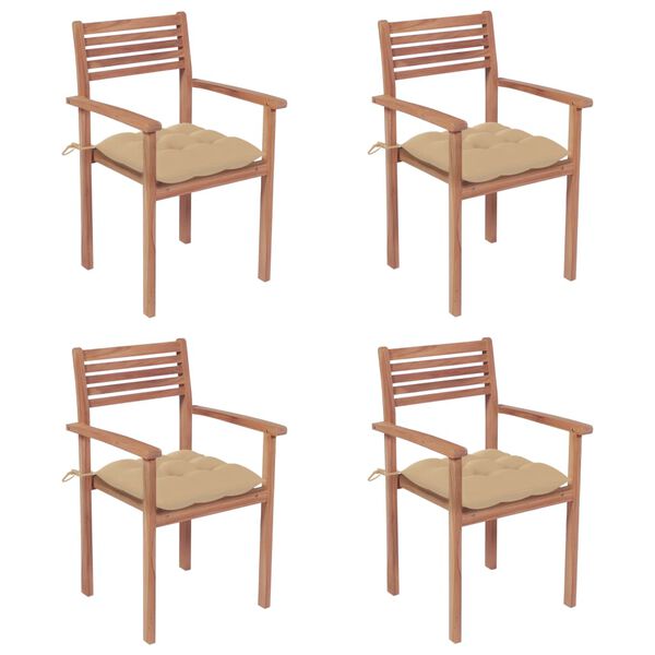 vidaXL 4 db t&ouml;m&ouml;r t&iacute;kfa kerti sz&eacute;k b&eacute;zs p&aacute;rn&aacute;val