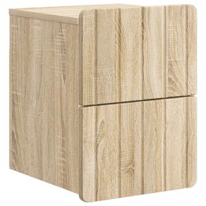 vidaXL Fali &eacute;jjeli szekr&eacute;ny Sonoma T&ouml;lgy 33 x 34,5 x 43 cm Szerelt Fa