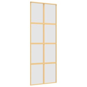 vidaXL aranysz&iacute;nű ESG tej&uuml;veg &eacute;s alum&iacute;nium tol&oacute;ajt&oacute; 76 x 205 cm