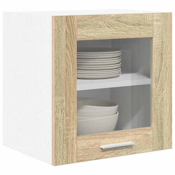 vidaXL F&uuml;ggő szekr&eacute;ny 2 pcs Sonoma t&ouml;lgy 40 x 31 x 40 cm Faanyag