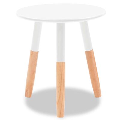 vidaXL 2-részes, fehér tömör fenyőfa kis asztal szett