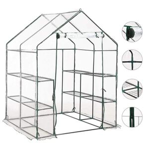 vidaXL melegh&aacute;z 8 polccal 143 x 143 x 195 cm