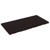 vidaXL s&ouml;t&eacute;tbarna kezelt t&ouml;m&ouml;r fa f&uuml;rdőszobai pult 120x60x(2-4) cm