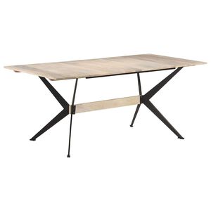 vidaXL t&ouml;m&ouml;r mang&oacute;fa &eacute;tkezőasztal 180 x 90 x 76 cm