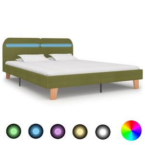 vidaXL z&ouml;ld sz&ouml;vetk&aacute;rpitoz&aacute;s&uacute; LED-es &aacute;gykeret 160 x 200 cm