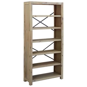 vidaXL 6 szintes t&ouml;m&ouml;r ak&aacute;cfa k&ouml;nyvespolc 80 x 30 x 170 cm
