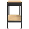 vidaXL Munkaasztalok fi&oacute;kkal polcokkal Fekete 114 x 54 x 91 cm Faanyag