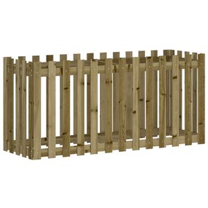 vidaXL impregn&aacute;lt fenyőfa kerti magas&aacute;gy&aacute;s ker&iacute;t&eacute;ssel 150x50x70 cm