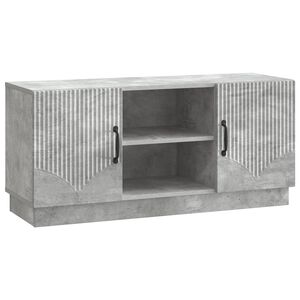 vidaXL TV szekr&eacute;ny 102 x 34,5 x 47 cm Betonsz&uuml;rke Szerelt Fa