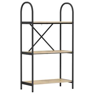 vidaXL K&ouml;nyvespolc 3 szintes 60 x 30 x 109 cm Szerelt fa Sonoma t&ouml;lgy