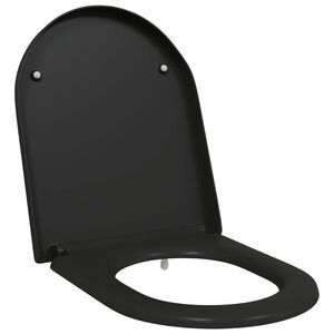 vidaXL WC &uuml;lőke Fekete 49 x 36 x 4 cm Duroplast