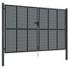 vidaXL antracit sz&iacute;nű ac&eacute;l kerti kapu 300 x 200 cm
