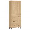 vidaXL sonoma t&ouml;lgy szerelt fa magasszekr&eacute;ny 69,5 x 34 x 180 cm