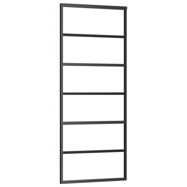 vidaXL ESG &uuml;veg &eacute;s alum&iacute;nium tol&oacute;ajt&oacute; f&eacute;mszerelv&eacute;ny-szettel 76x205 cm