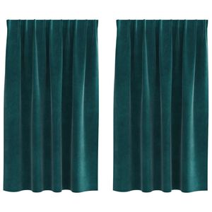 vidaXL S&ouml;t&eacute;t&iacute;tő f&uuml;gg&ouml;ny&ouml;k 2 db S&ouml;t&eacute;tz&ouml;ld 140 x 140 cm B&aacute;rsony