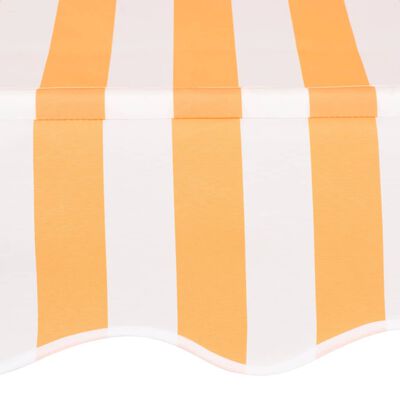 vidaXL narancssárga-fehér csíkos kézzel feltekerhető napellenző 150 cm