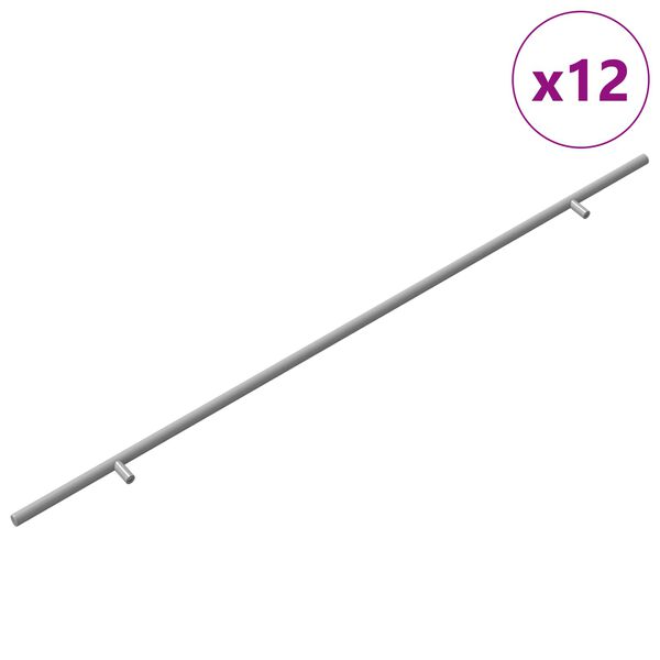 vidaXL Szekr&eacute;ny Foganty&uacute; 12 pcs Ez&uuml;st 800 mm Rozsdamentes ac&eacute;l
