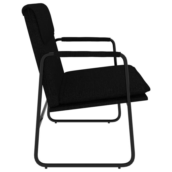 vidaXL fekete szövet pad 100 x 64 x 80 cm