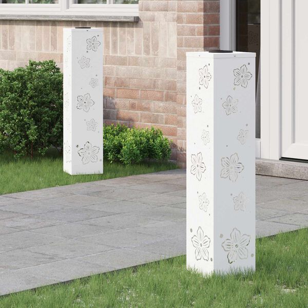 vidaXL Napelemmel műk&ouml;dő LED &ouml;sv&eacute;ny vil&aacute;g&iacute;t&aacute;s 2 pcs Feh&eacute;r