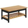 VidaXL Doh&aacute;nyz&oacute;asztal EKAI Fekete 100 x 60 x 45,5 cm T&ouml;m&ouml;r Fenyőfa