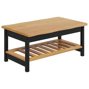 VidaXL Doh&aacute;nyz&oacute;asztal EKAI Fekete 100 x 60 x 45,5 cm T&ouml;m&ouml;r Fenyőfa