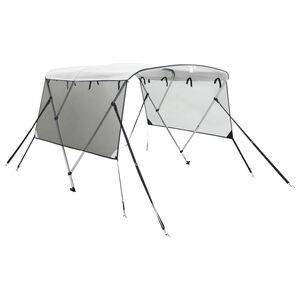 vidaXL h&aacute;rom&aacute;g&uacute; bimini tető h&aacute;l&oacute;s oldalfalakkal 183x(137-152)x137 cm