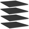 vidaXL 4 db magasf&eacute;nyű fekete forg&aacute;cslap k&ouml;nyvespolc 40 x 50 x 1,5 cm