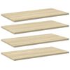 vidaXL 4 db sonoma-t&ouml;lgy sz&iacute;nű forg&aacute;cslap k&ouml;nyvespolc 60 x 30 x 1,5 cm