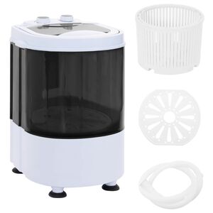 vidaXL Mini mos&oacute;g&eacute;p egy tubussal 2,6 kg Fekete &eacute;s Feh&eacute;r