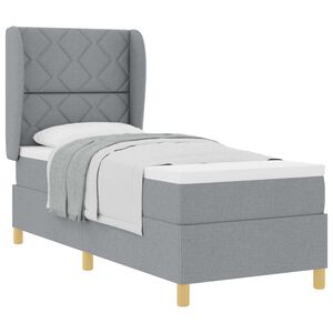 vidaXL Boxspring &aacute;gy matraccal S&ouml;t&eacute;tsz&uuml;rke 90x190 cm Sz&ouml;vet sz&ouml;vet