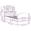 vidaXL barna tömör fenyőfa könyvespolcos ágy matrac nélkül 100 x 200cm