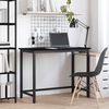 vidaXL asztal Fekete t&ouml;lgy 80 x 50 x 76,5 cm Műszaki fa &eacute;s ac&eacute;l