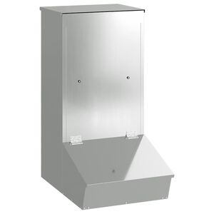 vidaXL Diszn&oacute; Etető Ez&uuml;st 55 x 38 x 76 cm 20 kg Horganyzott ac&eacute;l