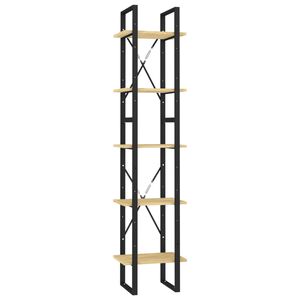 vidaXL &ouml;tszintes fenyőfa k&ouml;nyvszekr&eacute;ny 40 x 30 x 175 cm