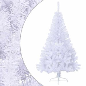 vidaXL feh&eacute;r PVC f&eacute;l műkar&aacute;csonyfa &aacute;llv&aacute;nnyal 150 cm
