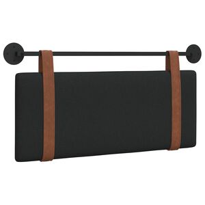 vidaXL Fali Fejt&aacute;mla Falra szerelhető Fekete 110 x 55 x 5 cm Antik PU