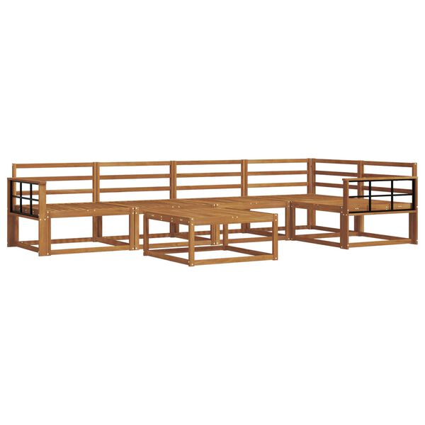 vidaXL K&uuml;lt&eacute;ri kanap&eacute; szett 6 pcs Term&eacute;szetes T&ouml;m&ouml;r Ak&aacute;cfa