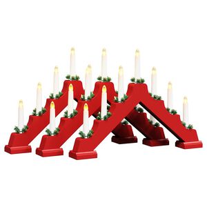 vidaXL Kar&aacute;csonyi gyertya h&iacute;d 3 db 7 LED Meleg feh&eacute;r 39.5 x 5 x 29 cm