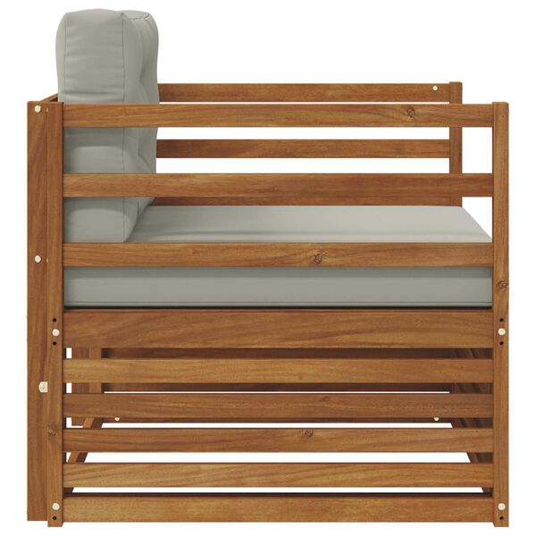 vidaXL K&uuml;lt&eacute;ri kanap&eacute; szett T&ouml;m&ouml;r ak&aacute;cfa &eacute;s poli&eacute;szter Term&eacute;szetes