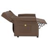 vidaXL 2 személyes fényes barna műbőr dönthető masszázsfotel