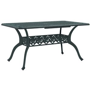 vidaXL z&ouml;ld &ouml;nt&ouml;tt alum&iacute;nium kerti asztal 150 x 90 x 72 cm