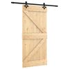 vidaXL Cs&uacute;sz&oacute; ajt&oacute; Term&eacute;szetes &eacute;s Fekete 95 x 210 cm Szil&aacute;rd Fenyőfa