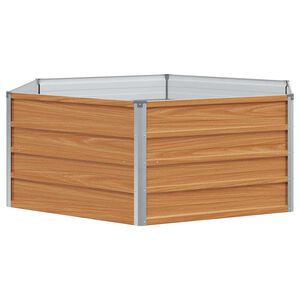 vidaXL Emelt kert &aacute;gy&aacute;s Fa hat&aacute;s&uacute; 129 x 129 x 45 cm Horganyzott ac&eacute;l