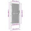 vidaXL szürke horganyzott acél hálós kerti kapu 100 x 200 cm