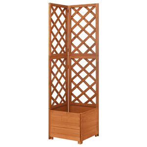 vidaXL t&ouml;m&ouml;r fenyőfa r&aacute;csos sarok-&uuml;ltetől&aacute;da 40 x 40 x 150 cm