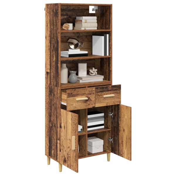 vidaXL Magasfi&uacute; fi&oacute;kkal &Ouml;reg fa 69,5 x 32,5 x 180 cm Faanyag