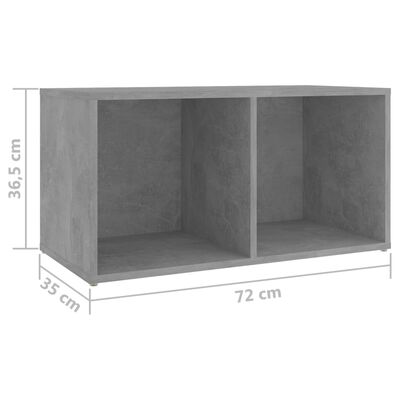 vidaXL 4 db betonszürke forgácslap TV-szekrény 72 x 35 x 36,5 cm