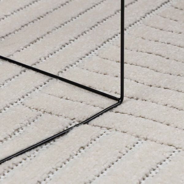 vidaXL Ter&uuml;letszőnyegek Kerek HUARTE Kr&eacute;m &Oslash; 160 CM Poli&eacute;szter